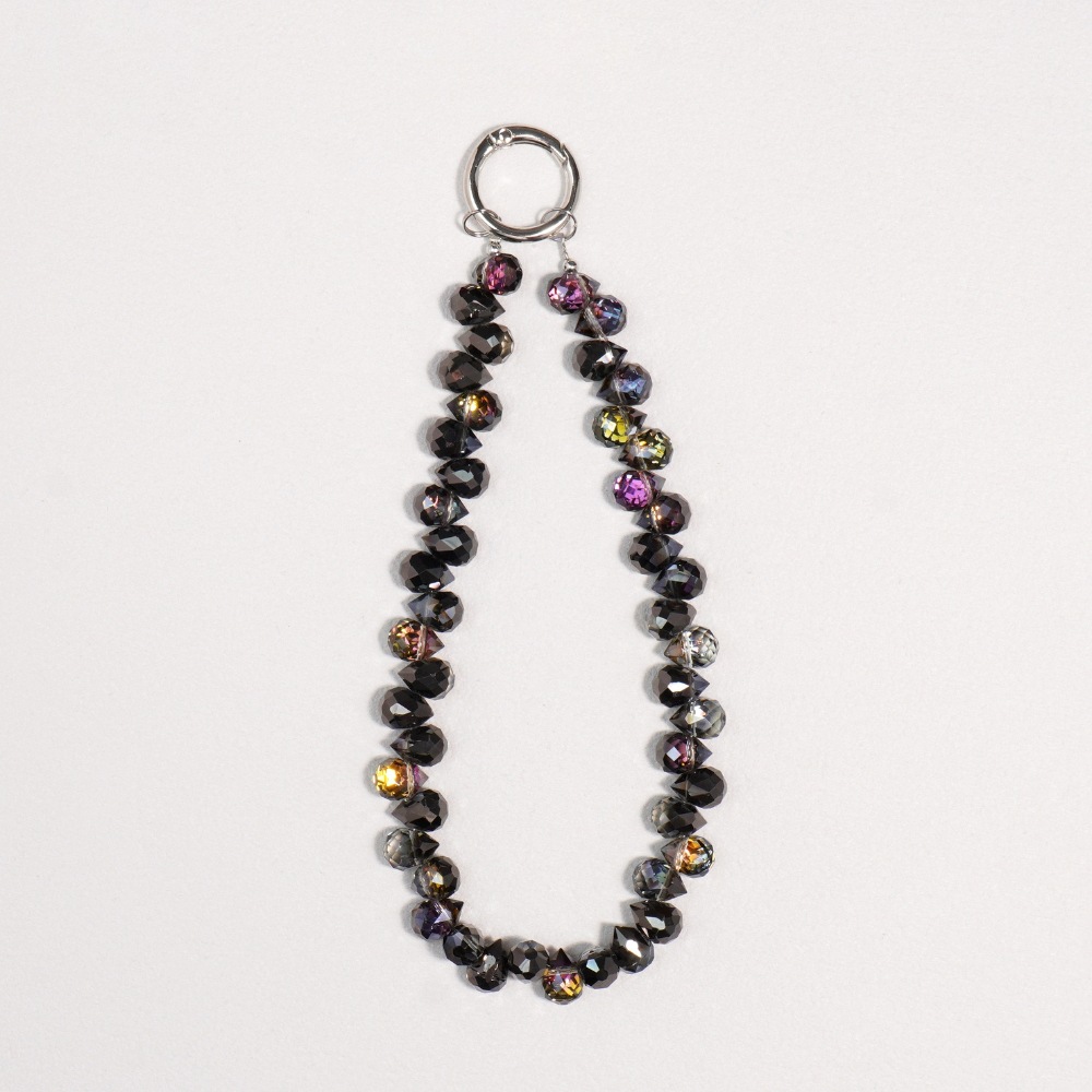 Affordable Luxury Dazzling Crystal Phone Charm Wrist Lanyard Beaded Chain Bag Pendant Keychain