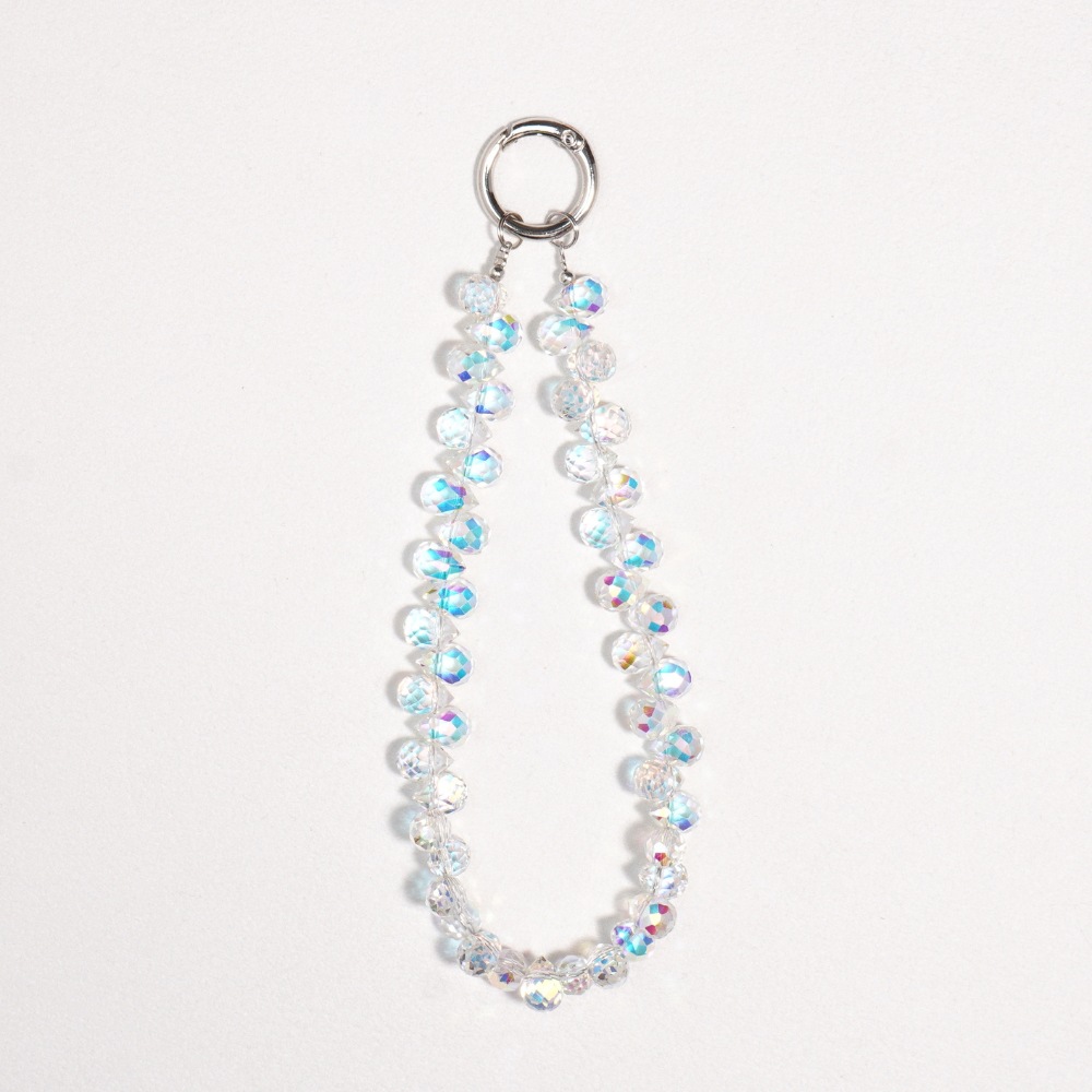 Affordable Luxury Dazzling Crystal Phone Charm Wrist Lanyard Beaded Chain Bag Pendant Keychain