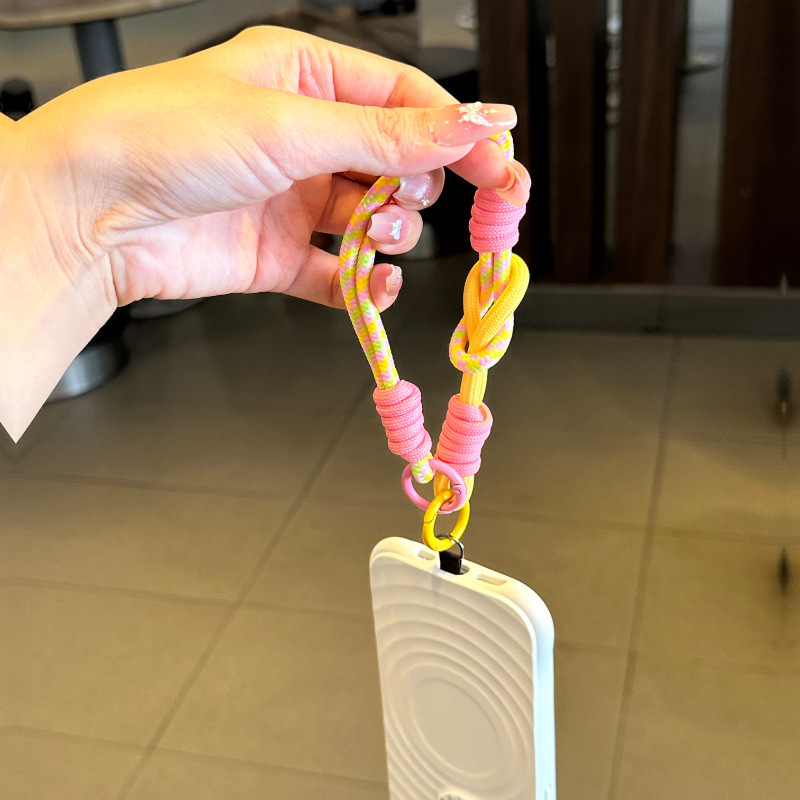 Keychain Anti-loss Dopamine Braided Phone Strap New Style
