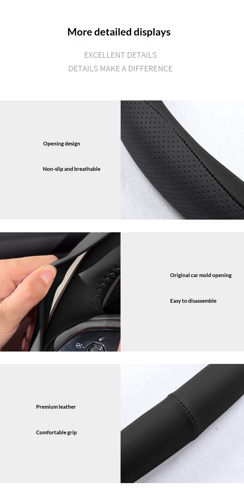 Suitable For The CS75 PLUS IDD Smart Electric Hand-Stitched Steering Wheel Cover