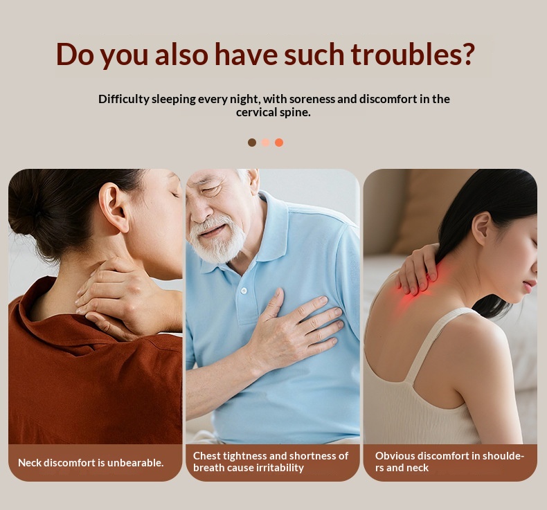 Smart Heated Vibration Waist And Neck Support Pillow Massager