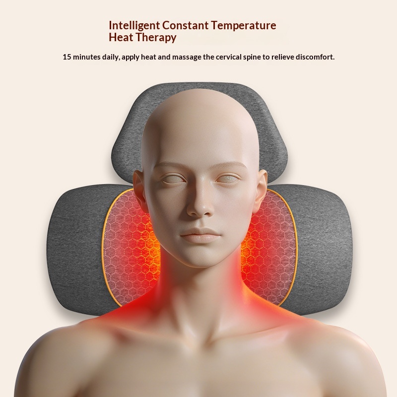 Smart Heated Vibration Waist And Neck Support Pillow Massager