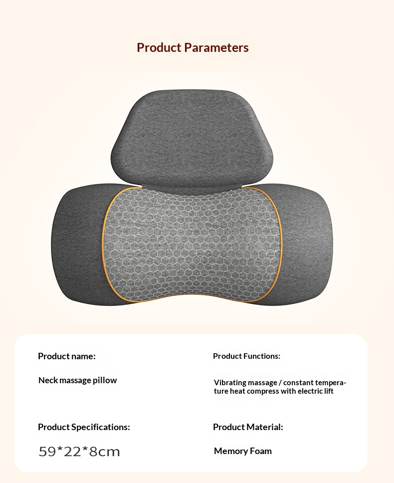 Smart Heated Vibration Waist And Neck Support Pillow Massager