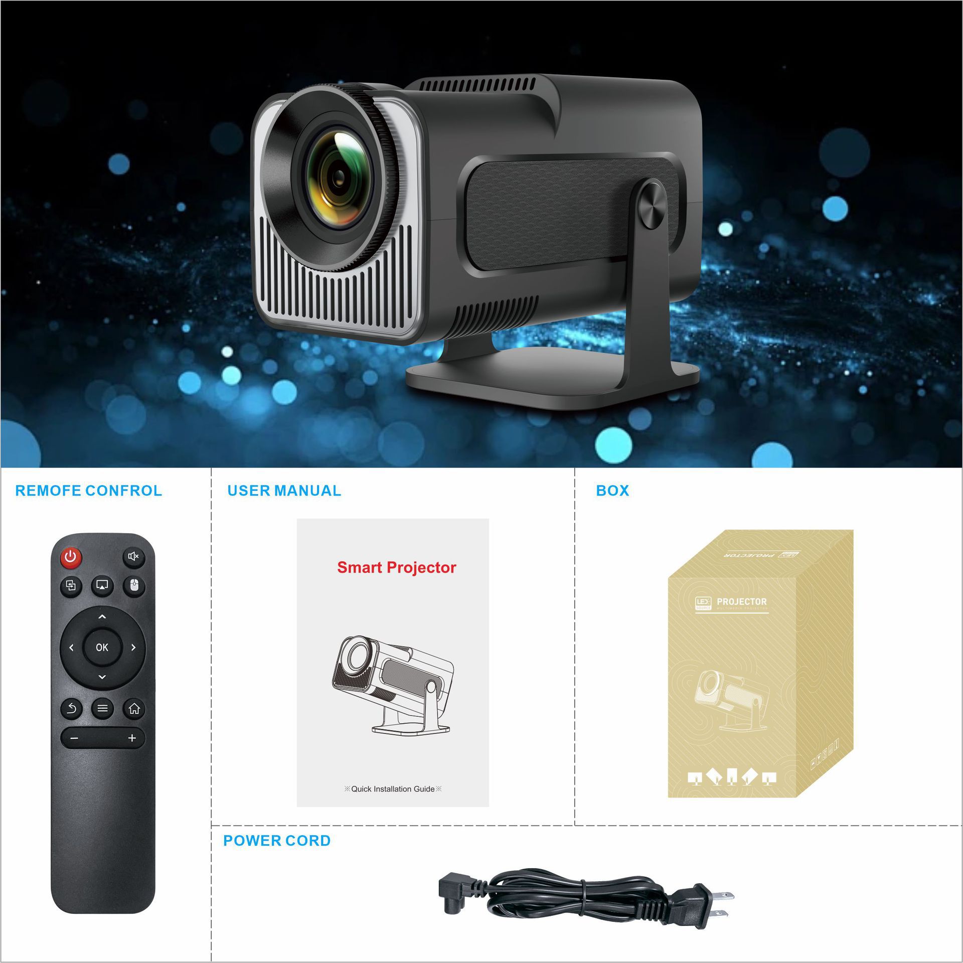HY320 Mini Projector 720P Android System