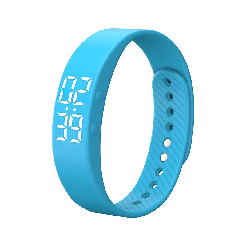 Fitness Smart Bracelet Waterproof Pedometer LED Watch Vibration Alarm Student Childrens Electronic Watch T5S