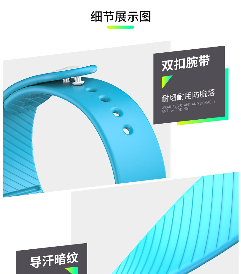 Fitness Smart Bracelet Waterproof Pedometer LED Watch Vibration Alarm Student Childrens Electronic Watch T5S