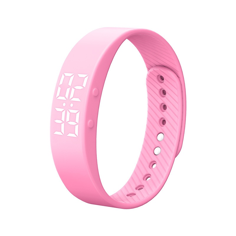 Fitness Smart Bracelet Waterproof Pedometer LED Watch Vibration Alarm Student Childrens Electronic Watch T5S